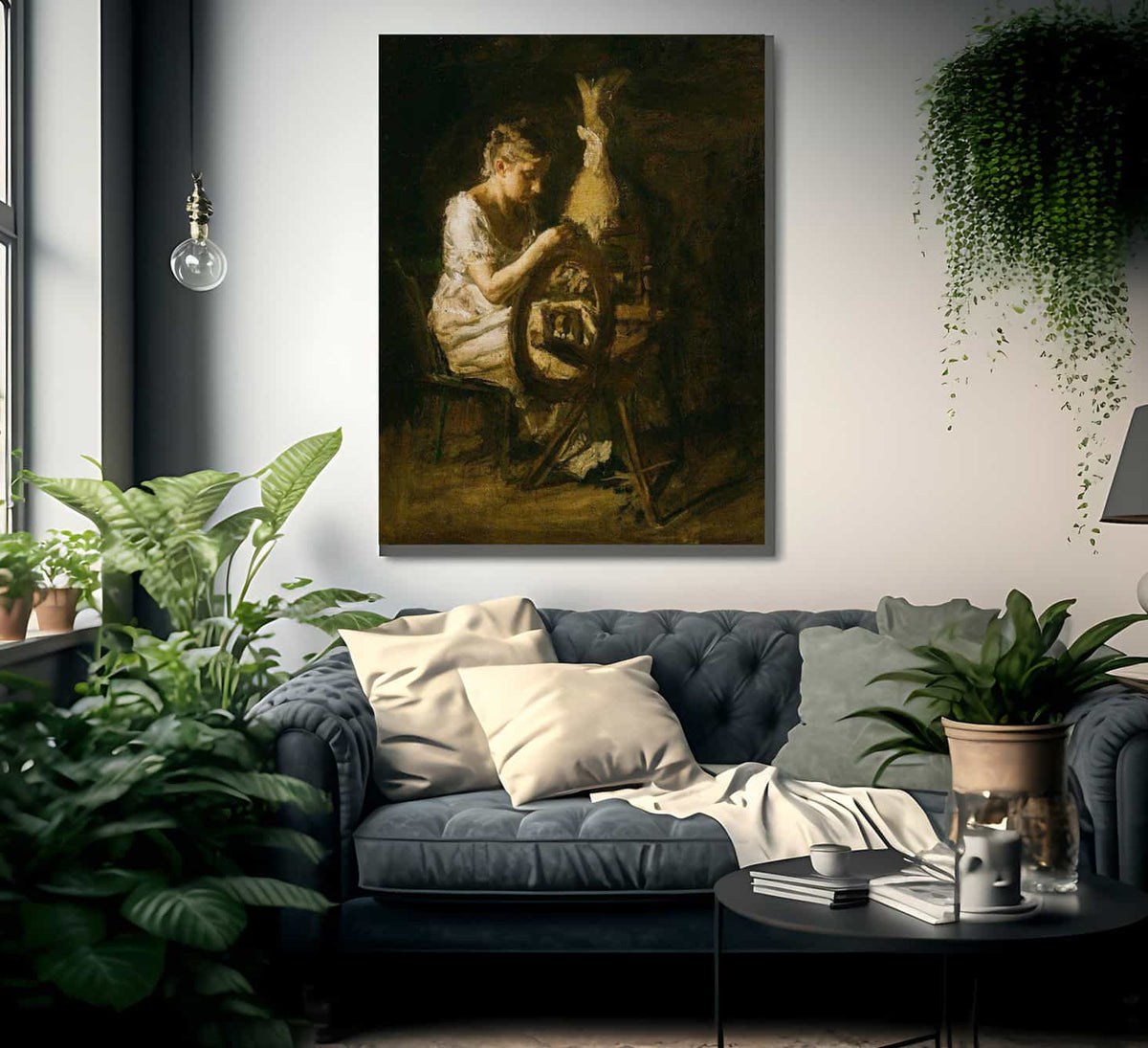The Spinner By Thomas Eakins Fine Art Print