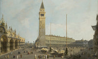 The Square Of Saint Mark's And The Piazzetta Venice C. 1731 By Canaletto Fine Art Print