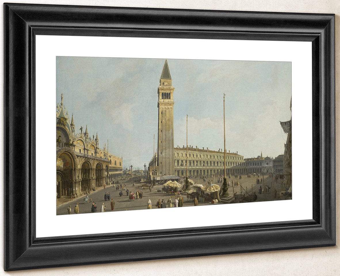 The Square Of Saint Mark's And The Piazzetta Venice C. 1731 By Canaletto Fine Art Print