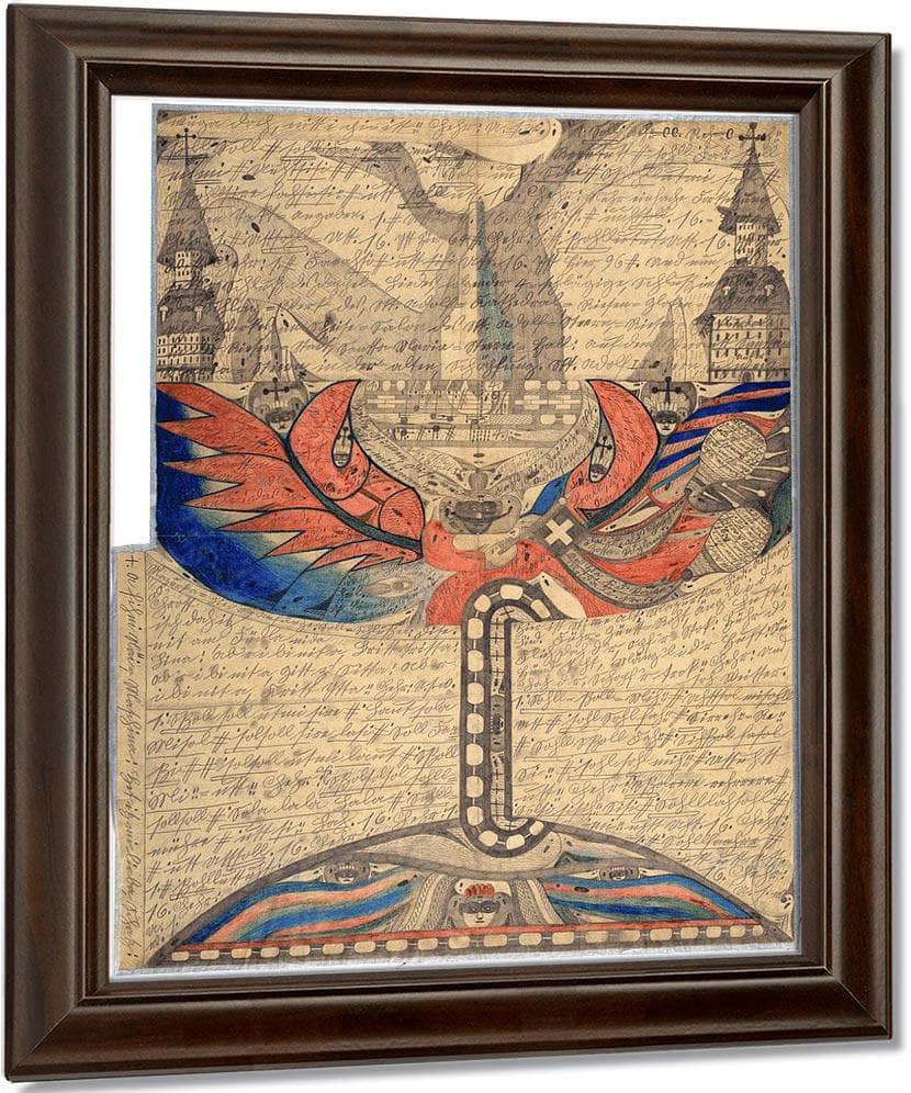 The St Adolf Ship In The Great Eastern Sea 1918 By Adolf Wolfli Fine Art Print