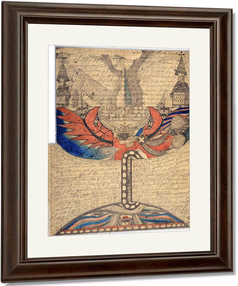 The St Adolf Ship In The Great Eastern Sea 1918 By Adolf Wolfli Fine Art Print