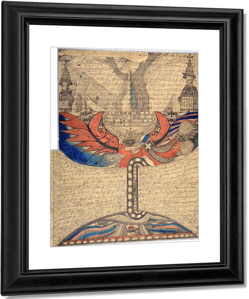 The St Adolf Ship In The Great Eastern Sea 1918 By Adolf Wolfli Fine Art Print