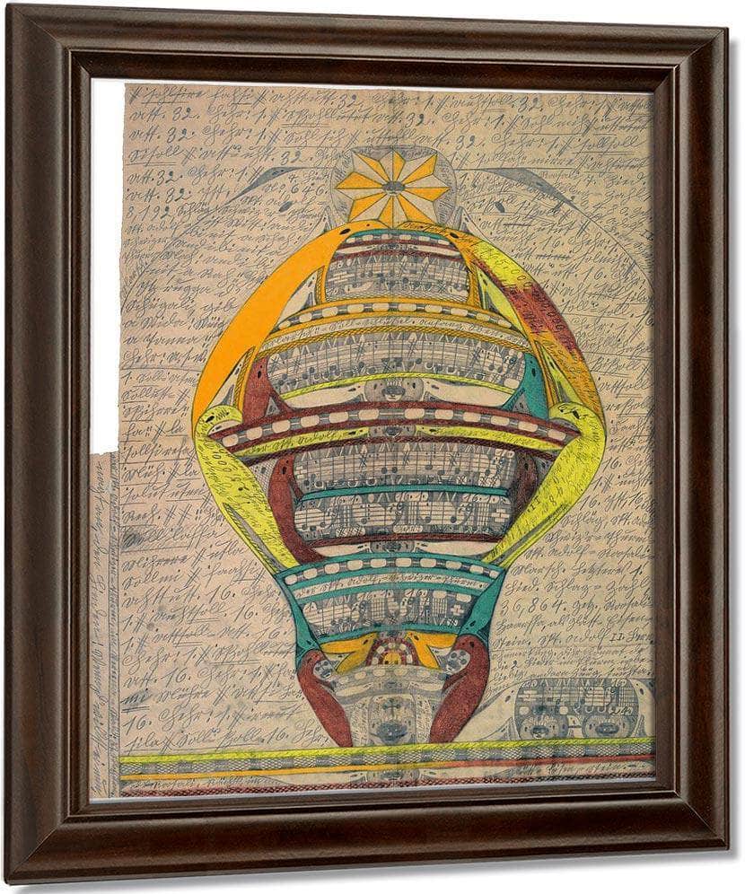 The St Adolf Swiss Tower 1918 By Adolf Wolfli Fine Art Print