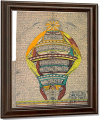 The St Adolf Swiss Tower 1918 By Adolf Wolfli Fine Art Print