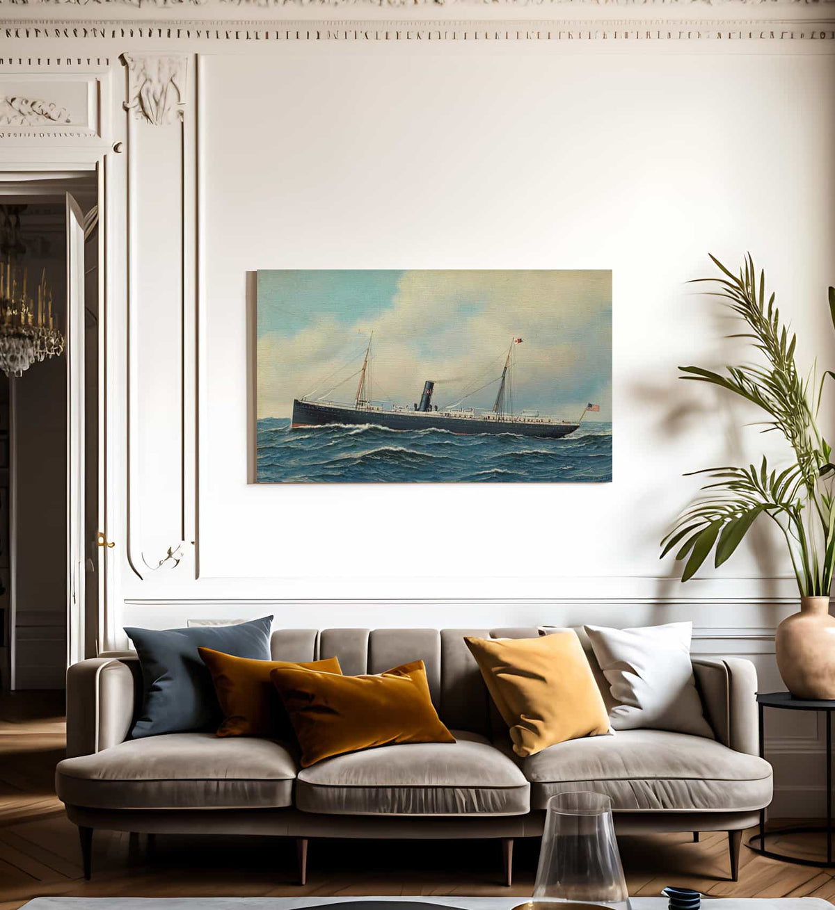 The Steamship Concho 1904 By Antonio Jacobsen Fine Art Print