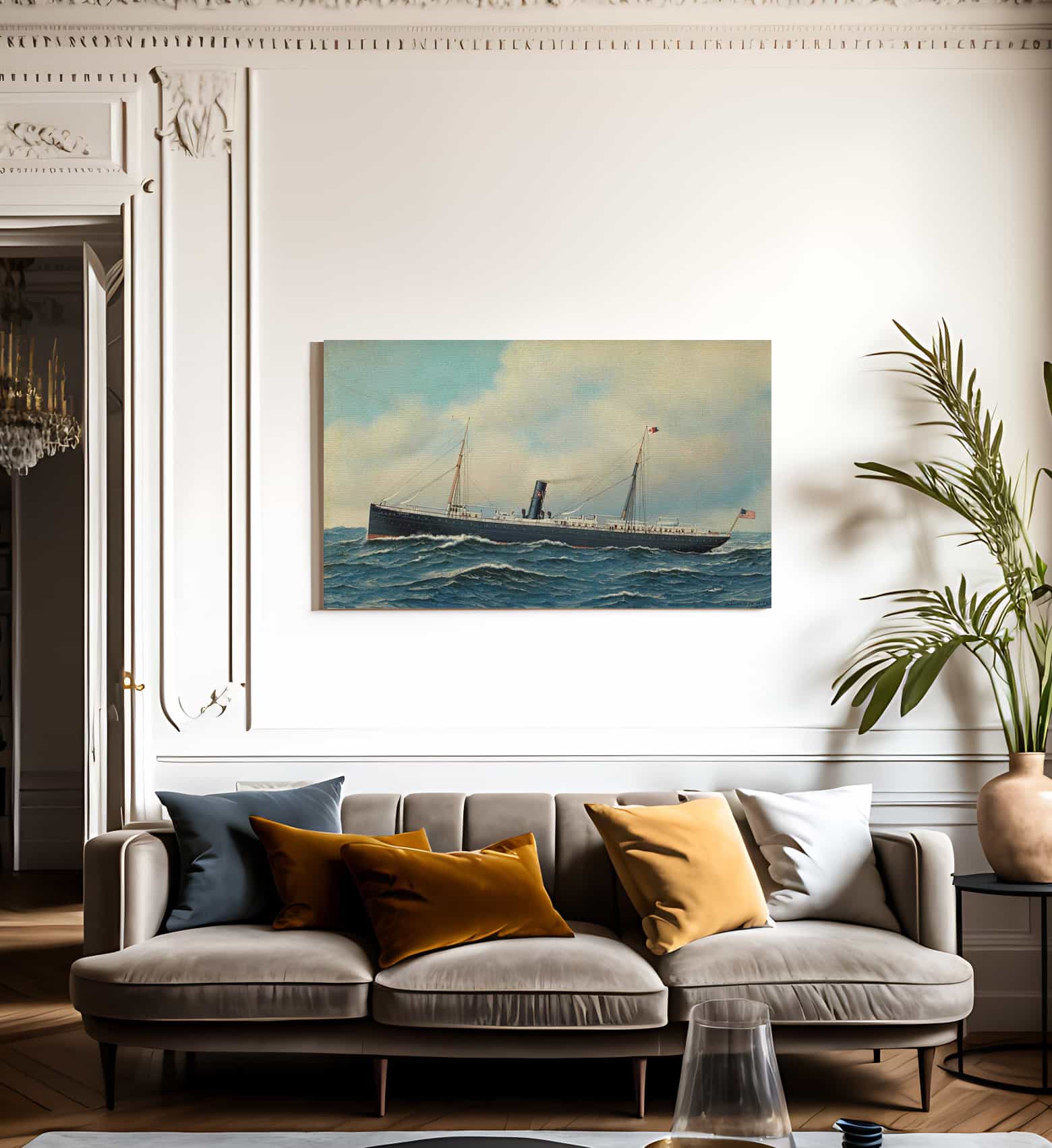 The Steamship Concho 1904 By Antonio Jacobsen Fine Art Print