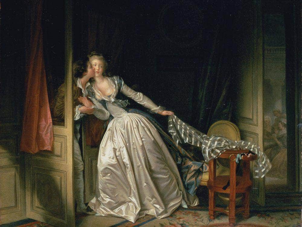 The Stolen Kiss By Jean Honore Fragonard Fine Art Print