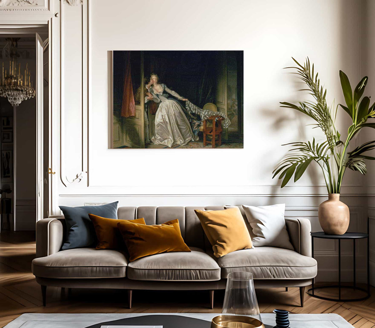 The Stolen Kiss By Jean Honore Fragonard Fine Art Print
