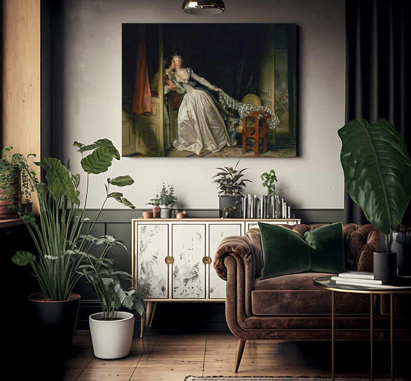 The Stolen Kiss By Jean Honore Fragonard Fine Art Print