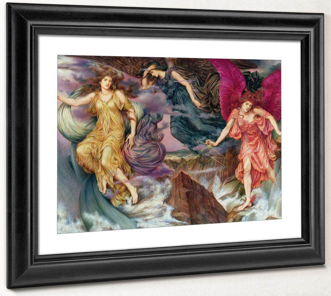 The Storm Spirits 1900 By Evelyn De Morgan Fine Art Print