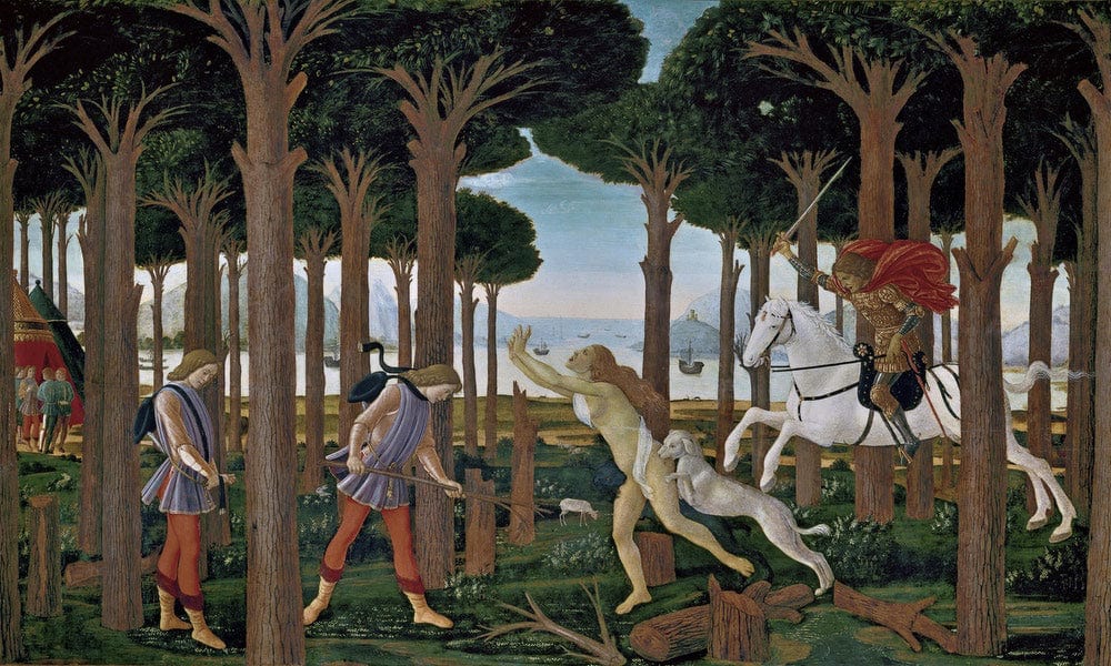 The Story Of Nastagio Degli Onesti I 1483 By Sandro Botticelli Fine Art Print
