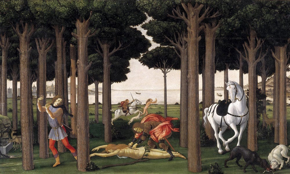The Story Of Nastagio Degli Onesti Ii 1483 By Sandro Botticelli Fine Art Print