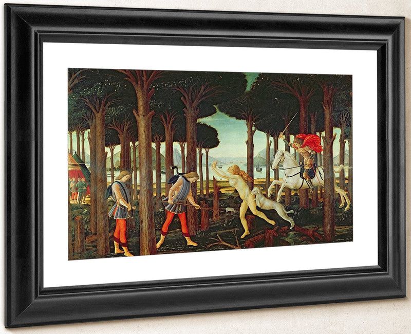 The Story Of Nastagio Degli Onesti  Nastagio's Vision Of The Ghostly Pursuit In The Forest 1483 Or 1487 By Sandro Botticelli Fine Art Print