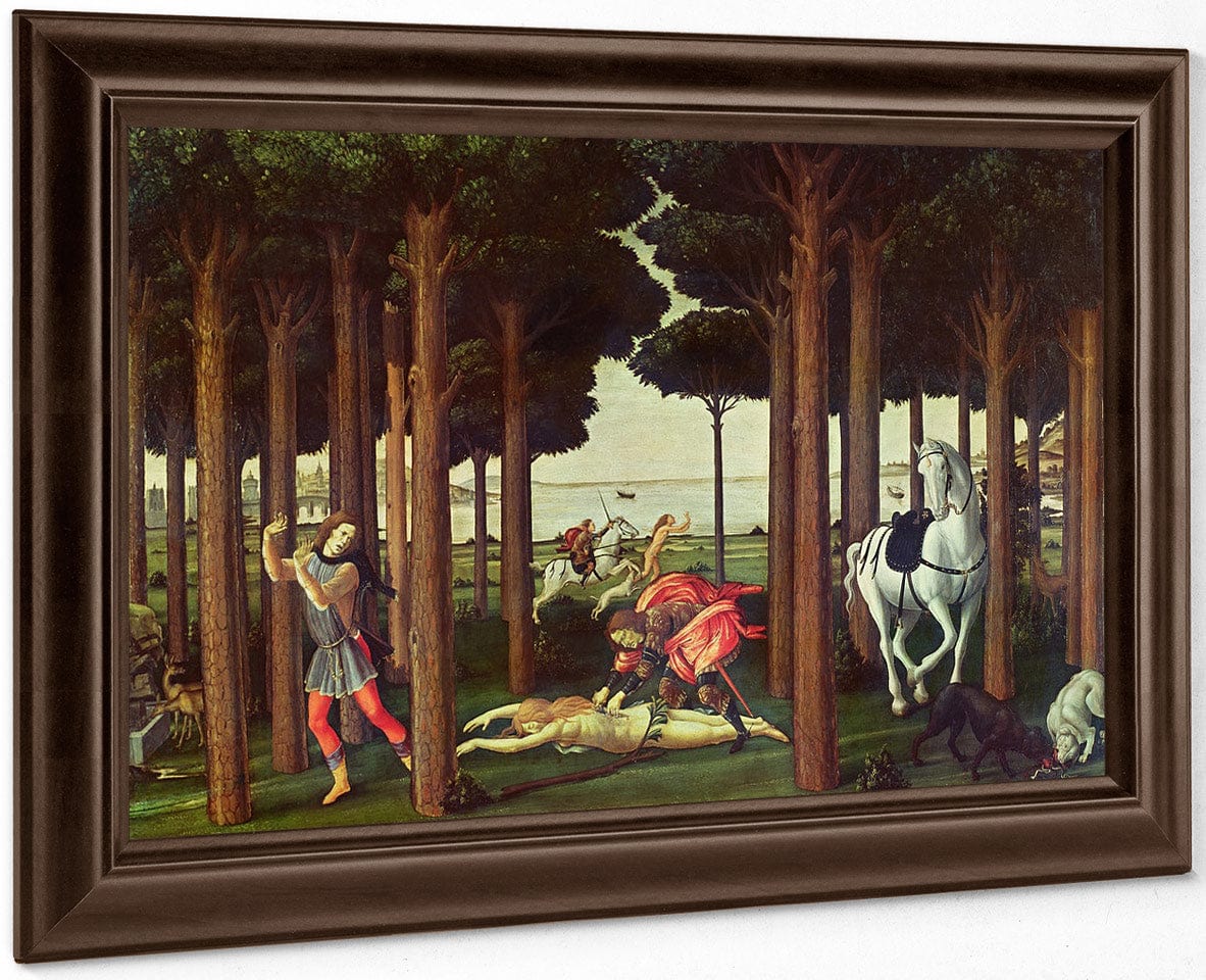 The Story Of Nastagio Degli Onesti  The Disembowelment Of The Woman Pursued By Sandro Botticelli Fine Art Print
