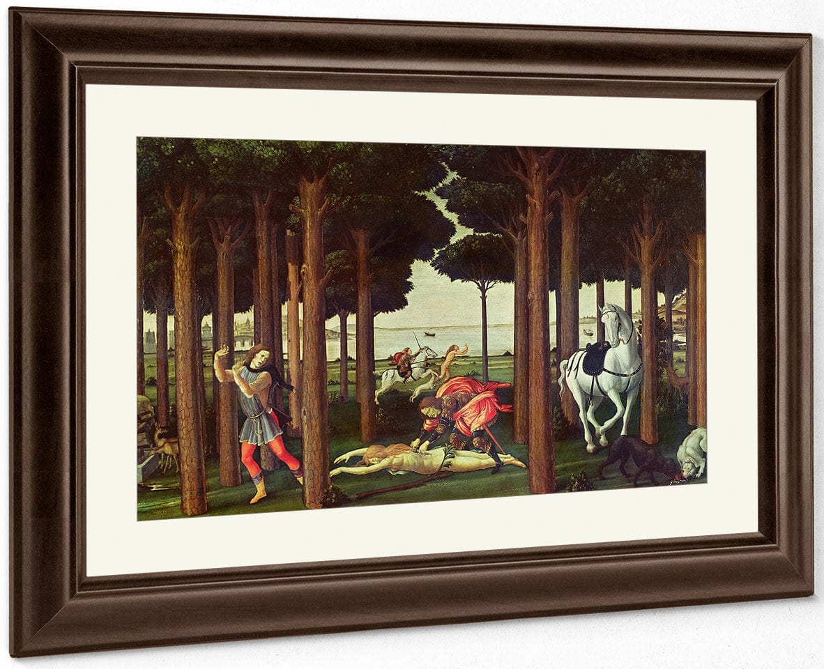 The Story Of Nastagio Degli Onesti  The Disembowelment Of The Woman Pursued By Sandro Botticelli Fine Art Print