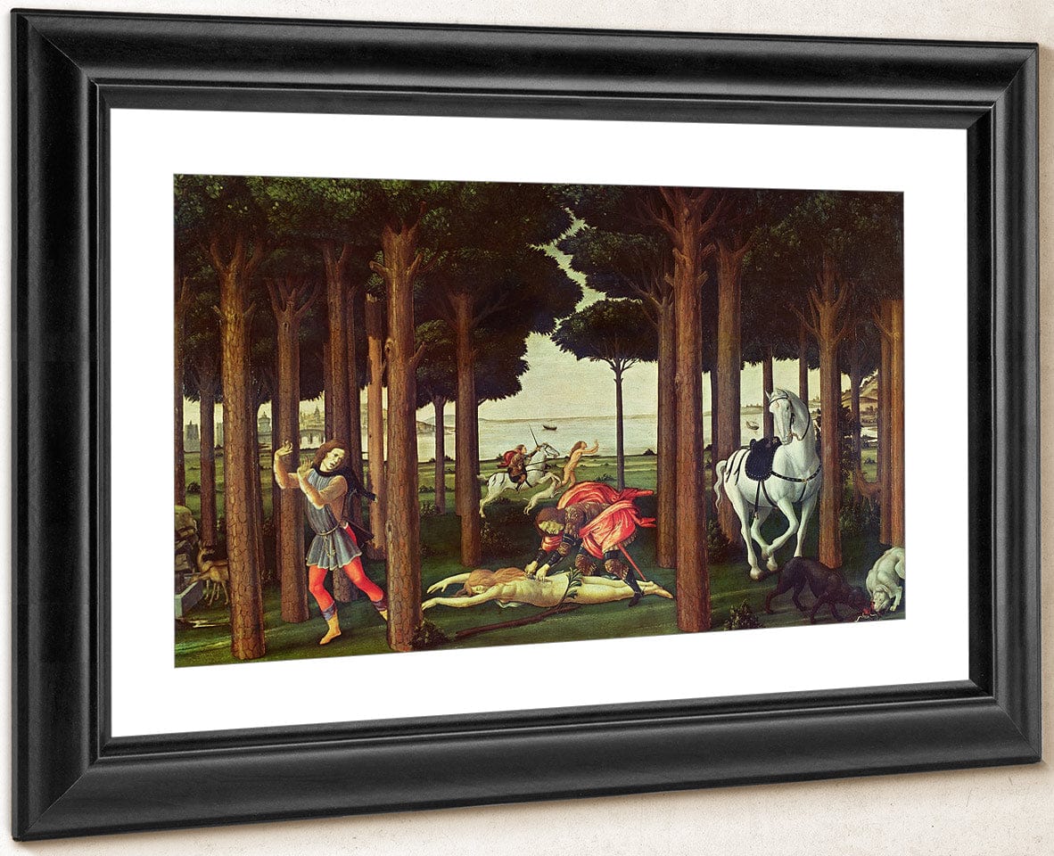 The Story Of Nastagio Degli Onesti  The Disembowelment Of The Woman Pursued By Sandro Botticelli Fine Art Print