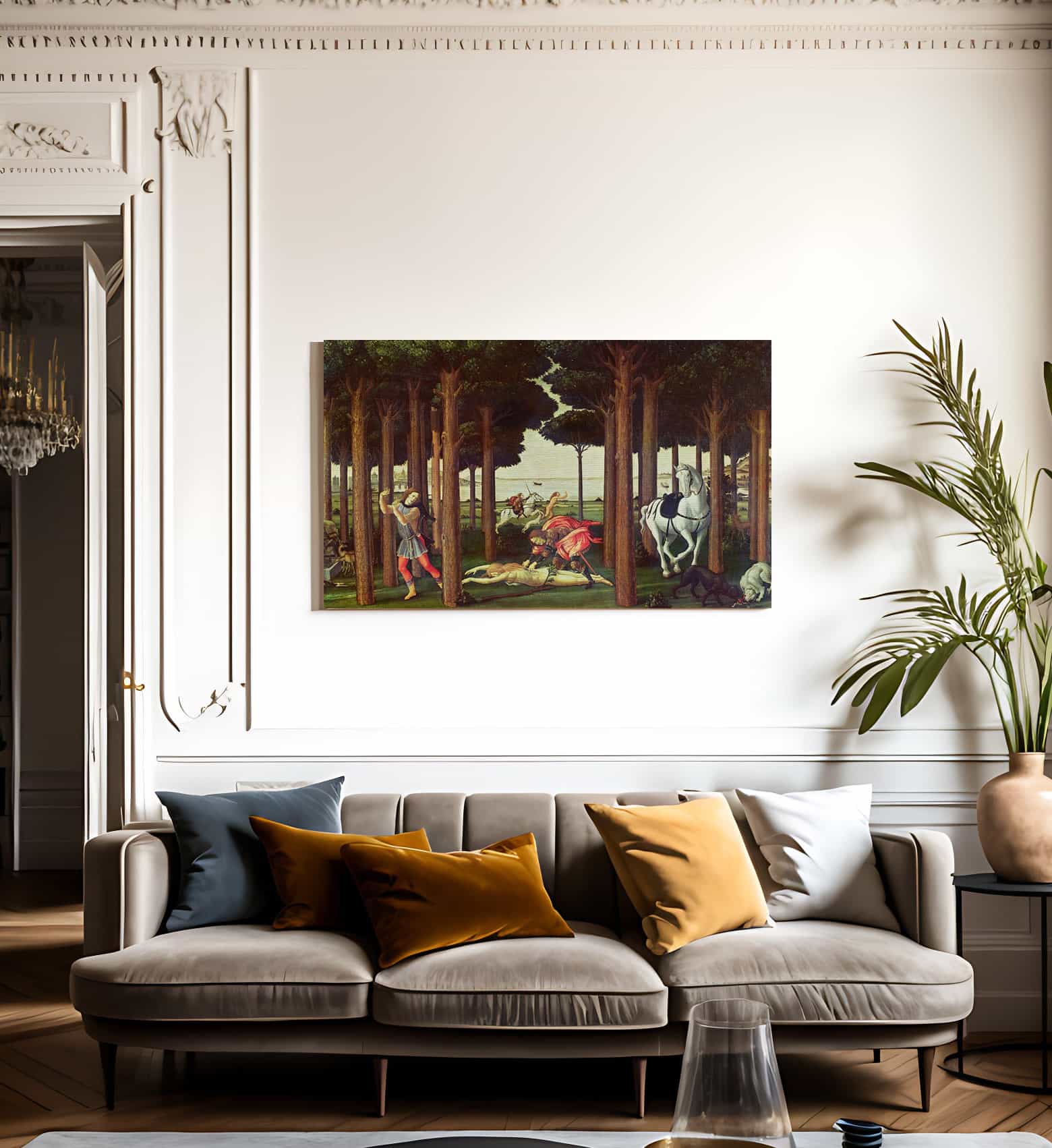 The Story Of Nastagio Degli Onesti  The Disembowelment Of The Woman Pursued By Sandro Botticelli Fine Art Print