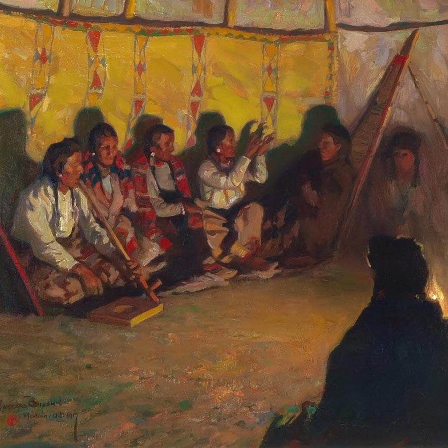 The Storytellers By Maynard Dixon Fine Art Print