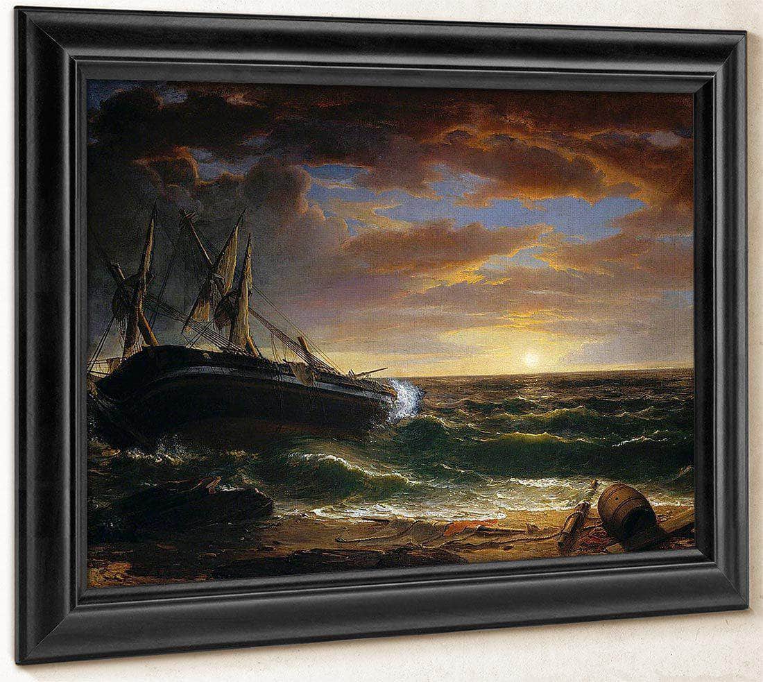 The Stranded Ship By Asher B Durand Fine Art Print
