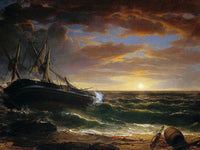 The Stranded Ship By Asher B Durand Fine Art Print