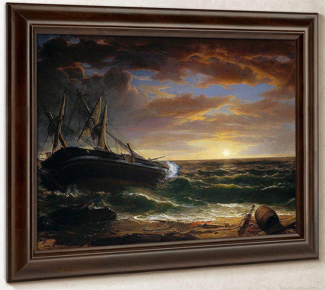 The Stranded Ship By Asher B Durand Fine Art Print