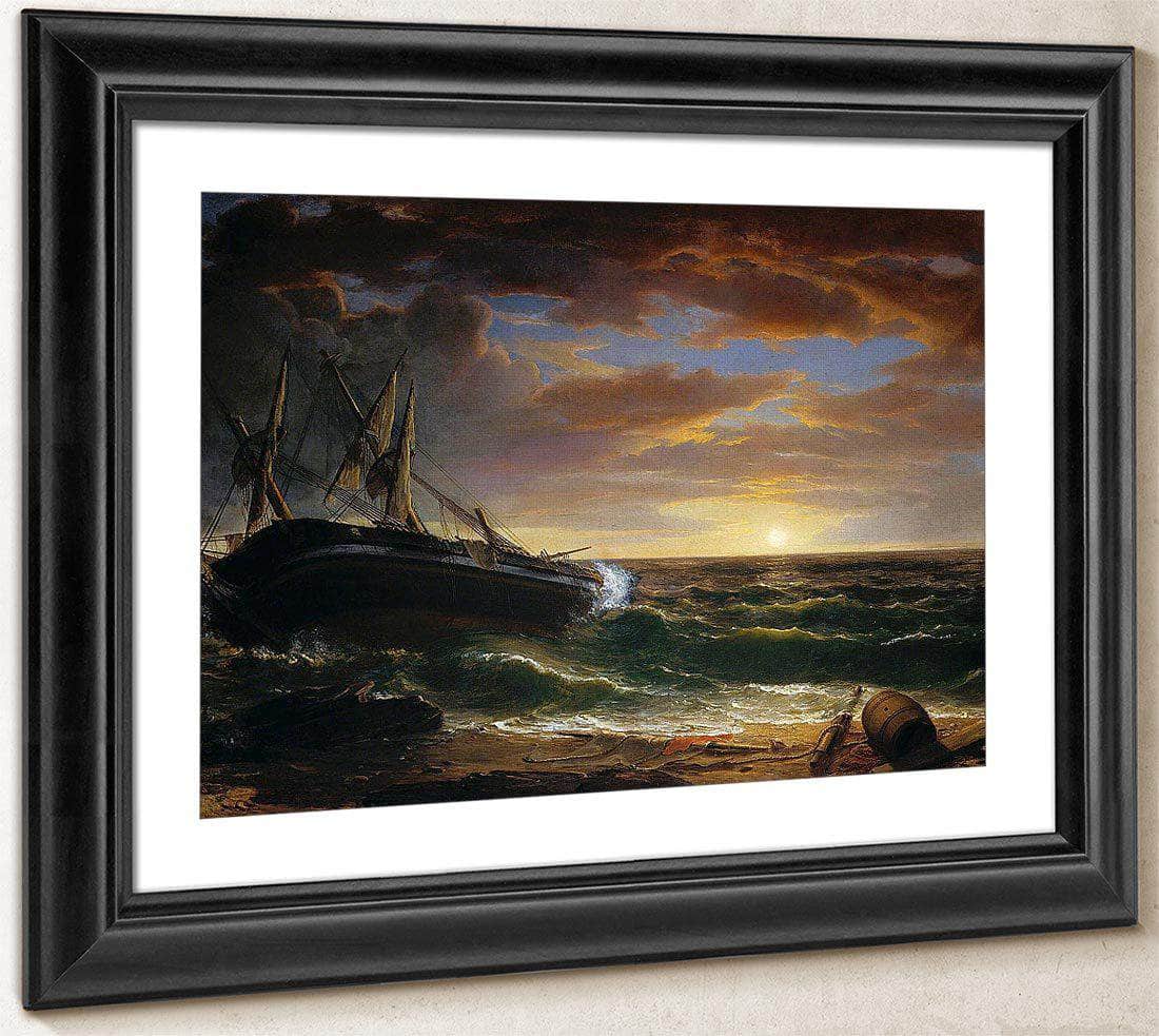 The Stranded Ship By Asher B Durand Fine Art Print