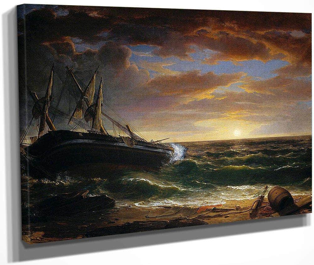 The Stranded Ship By Asher B Durand Fine Art Print
