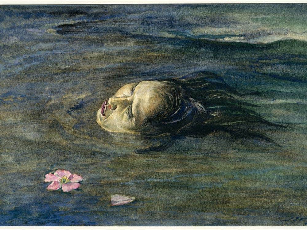 The Strange Thing Little Kiosai Saw In The River By John La Farge Fine Art Print