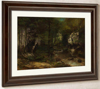 The Stream Le Ruisseau Du Puits Noir Vallee De La Loue By Gusave Courbet Fine Art Print