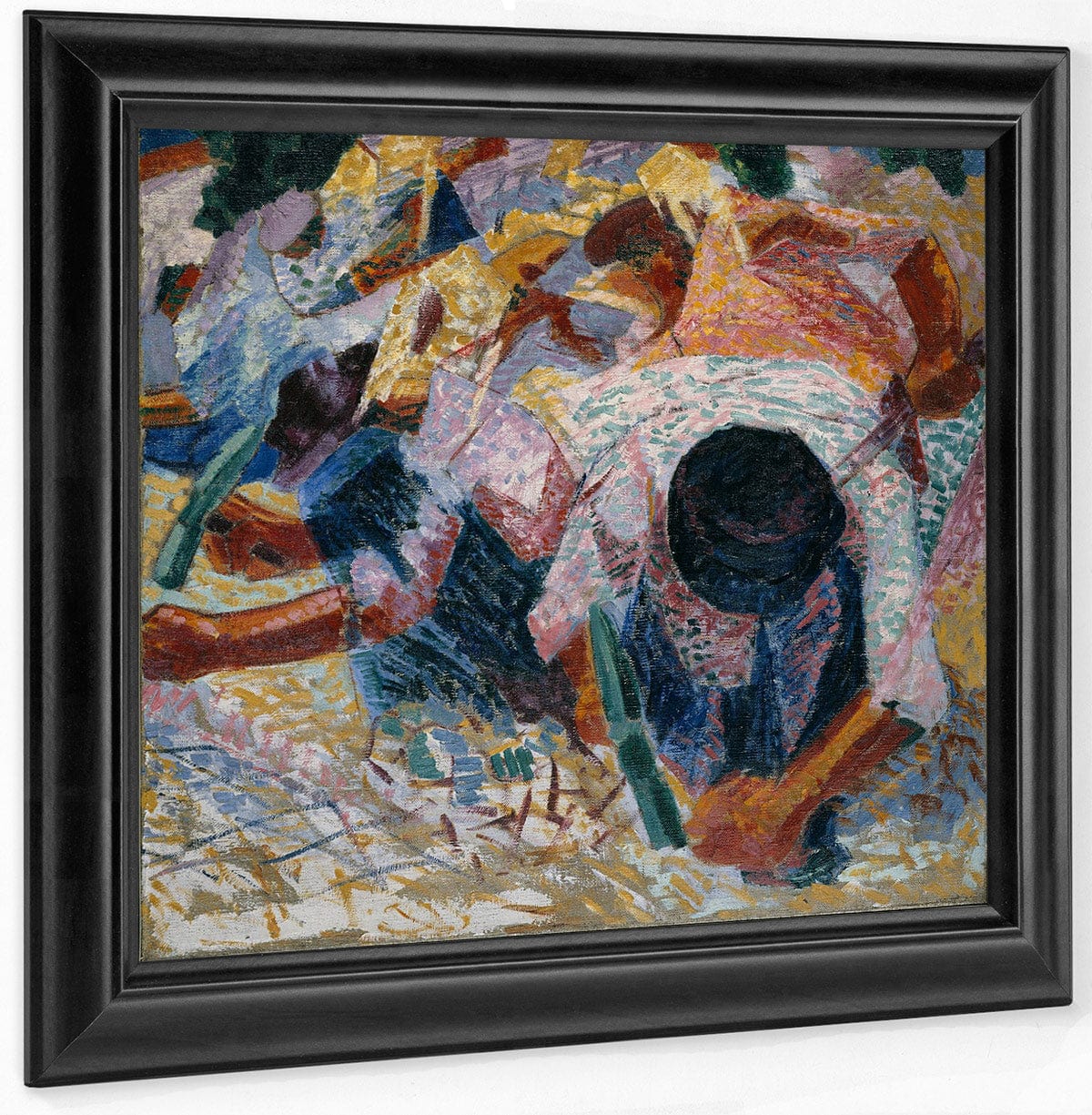 The Street Pavers 1914 Oil On Canvas 100X100Cm Met By Umberto Boccioni Fine Art Print