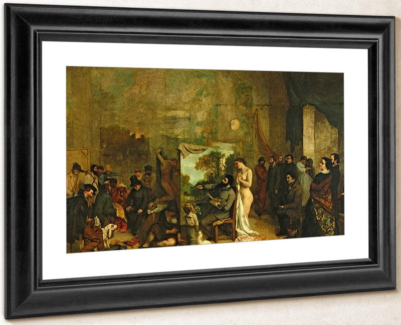 The Studio Of The Painter, A Real Allegory By Jean Desire Gustave Courbet Fine Art Print