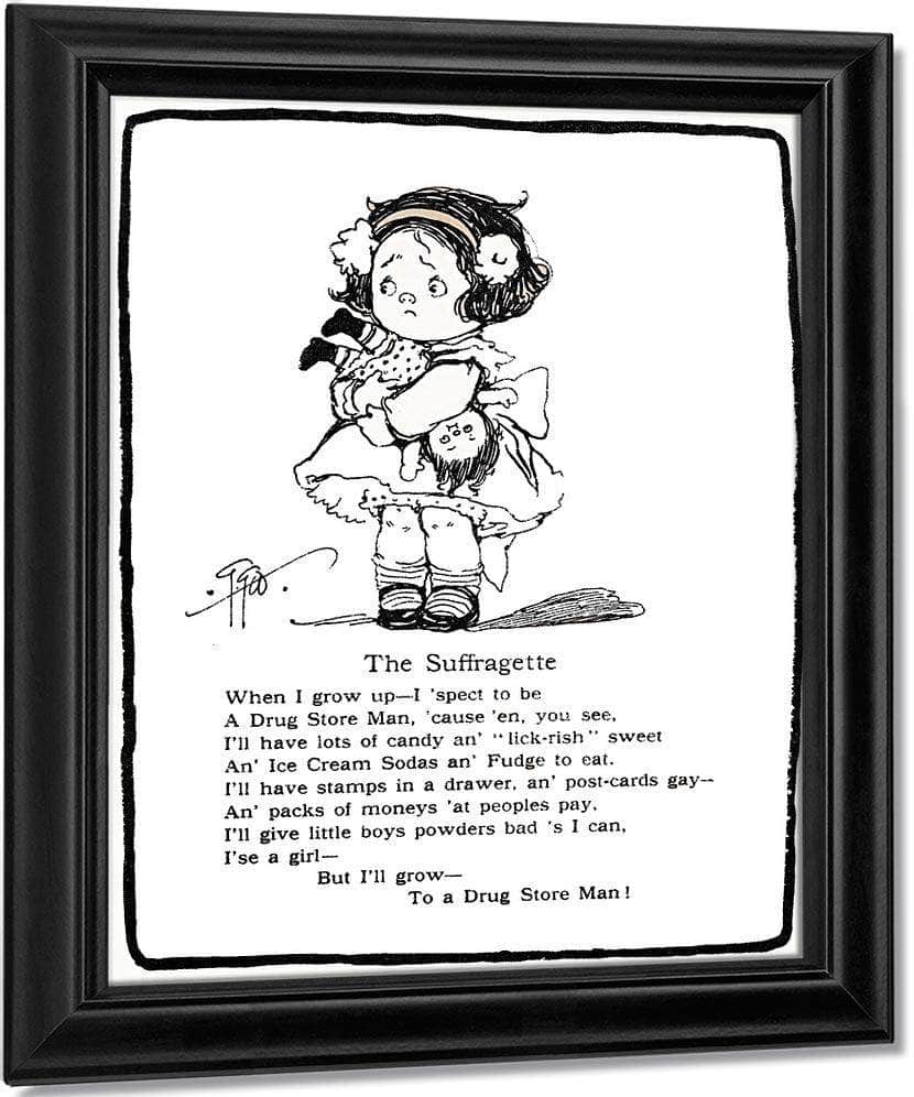 The Suffragette By Grace G Drayton Fine Art Print