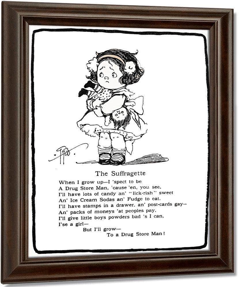 The Suffragette By Grace G Drayton Fine Art Print