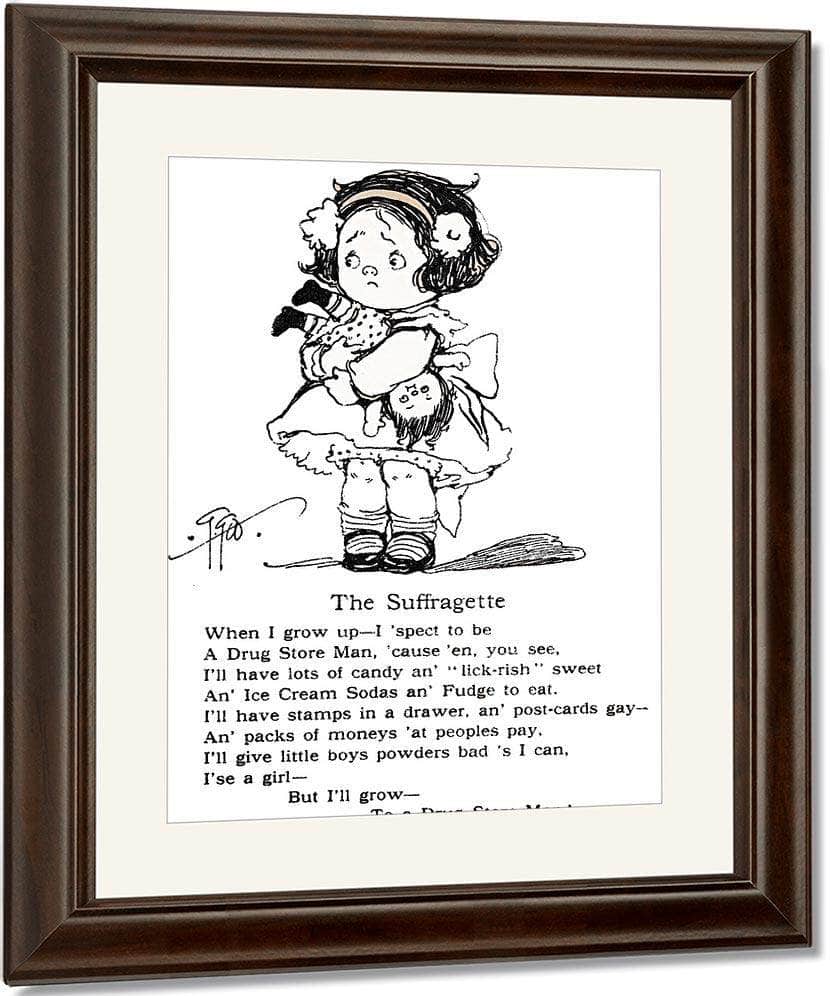 The Suffragette By Grace G Drayton Fine Art Print