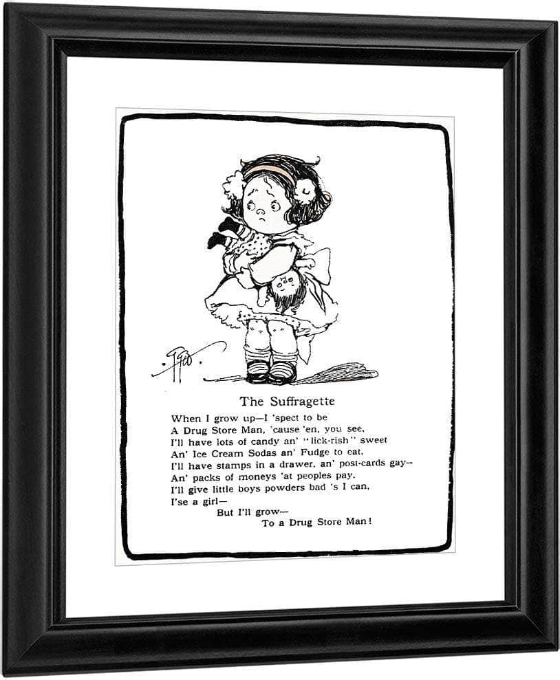 The Suffragette By Grace G Drayton Fine Art Print