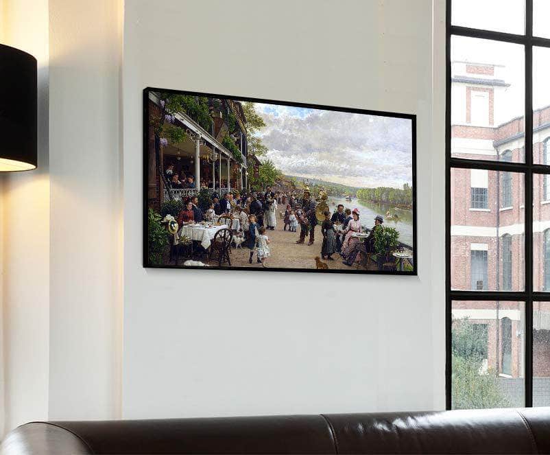 The Sunday In Bas Meudon Painting Firmin Girard Canvas Art Fine Art Print