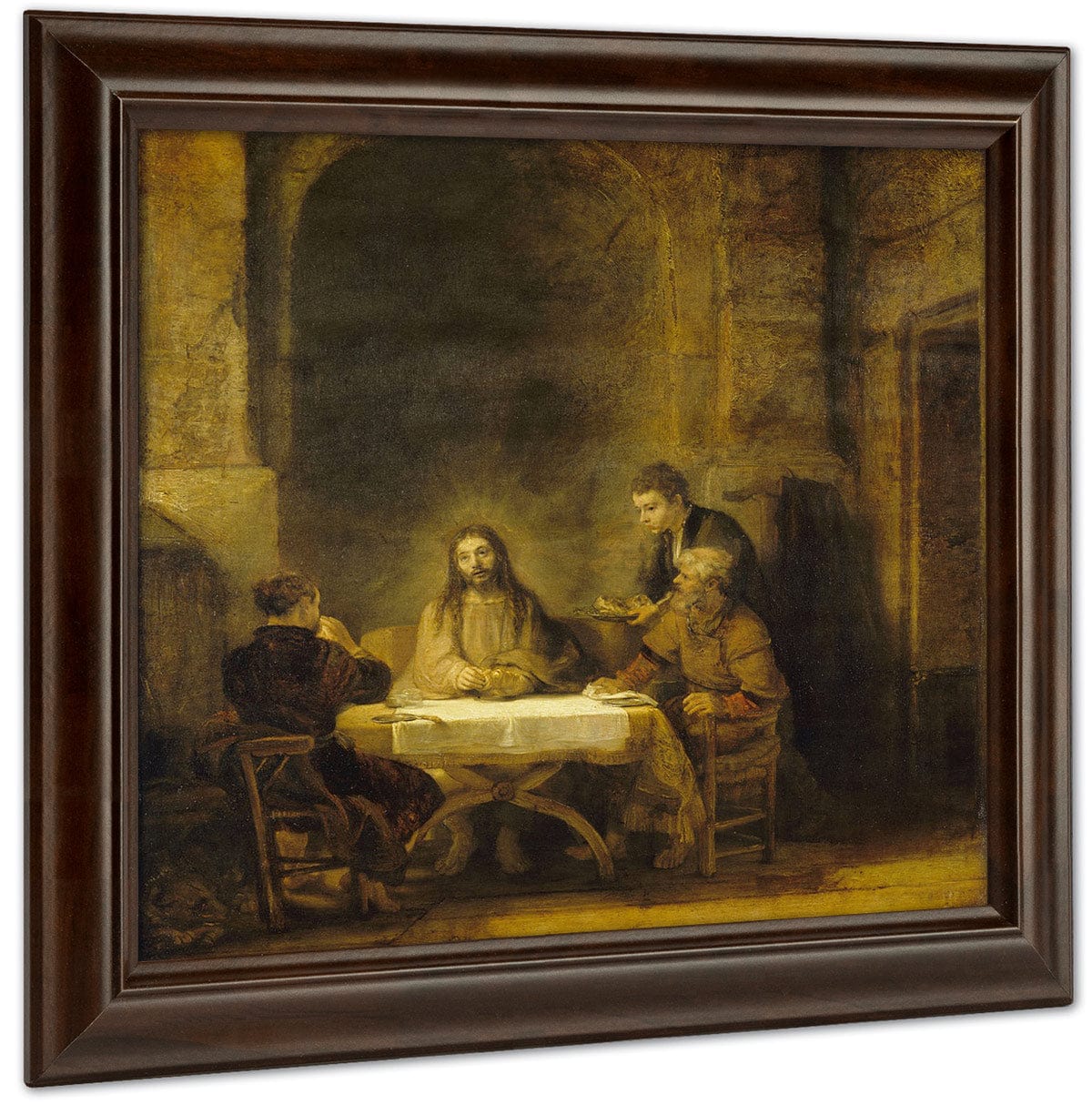 The Supper At Emmaus [Les Perlerins D'emmaus] By Rembrandt Fine Art Print