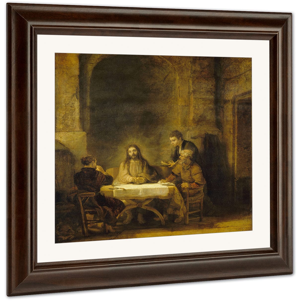 The Supper At Emmaus [Les Perlerins D'emmaus] By Rembrandt Fine Art Print