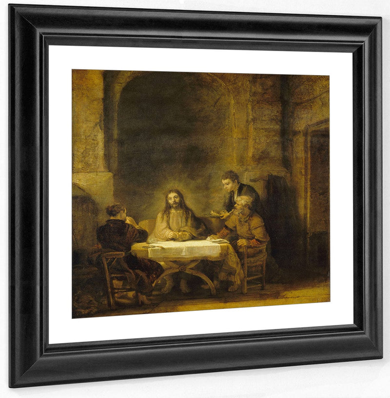 The Supper At Emmaus [Les Perlerins D'emmaus] By Rembrandt Fine Art Print