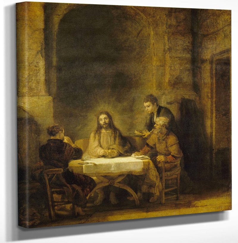 The Supper At Emmaus [Les Perlerins D'emmaus] By Rembrandt Fine Art Print