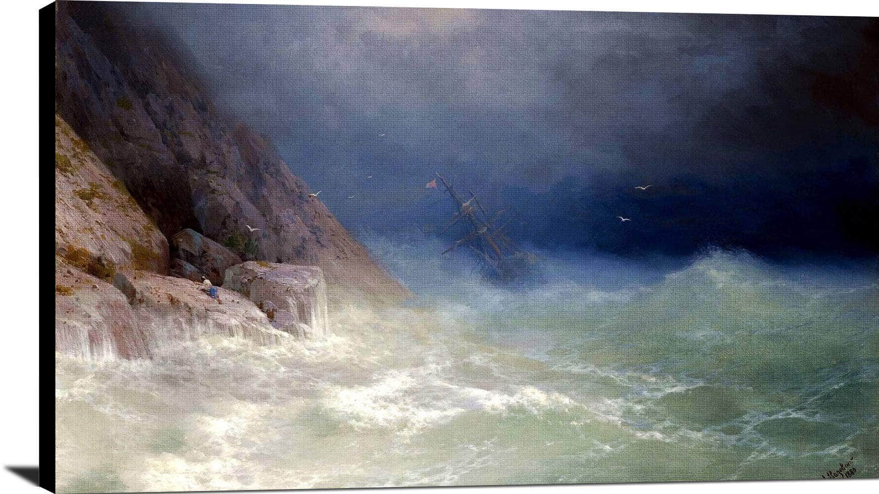 The Survivor Painting Ivan Aivazovsky Canvas Art Fine Art Print
