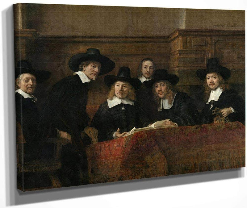 The Syndics  The Sampling Officials (Wardens) Of The Amsterdam Drapers By Rembrandt Fine Art Print