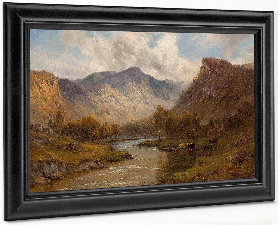 The Tay Near Dunkeld Scotland By Alfred De Breanski Fine Art Print