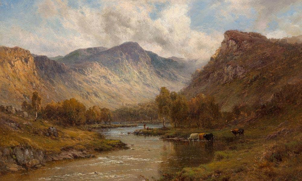 The Tay Near Dunkeld Scotland By Alfred De Breanski Fine Art Print