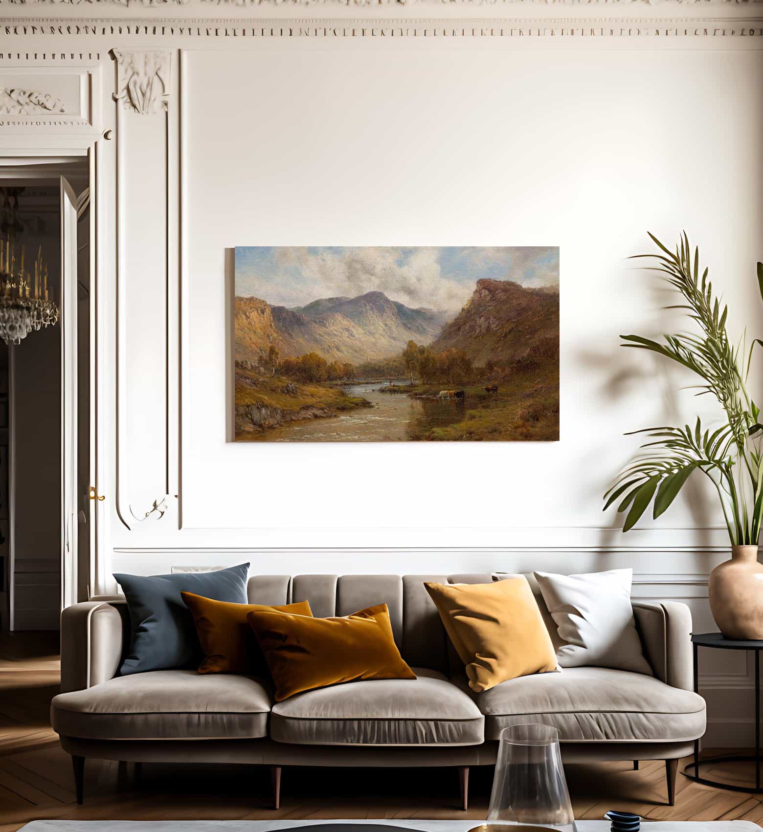 The Tay Near Dunkeld Scotland By Alfred De Breanski Fine Art Print