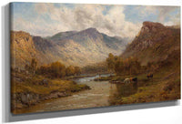 The Tay Near Dunkeld Scotland By Alfred De Breanski Fine Art Print