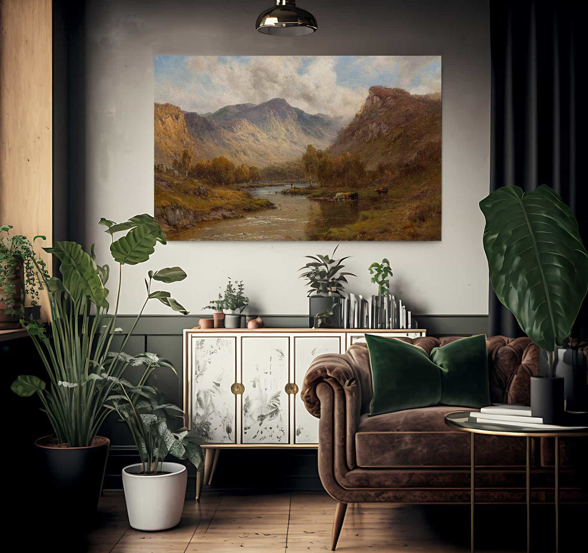 The Tay Near Dunkeld Scotland By Alfred De Breanski Fine Art Print