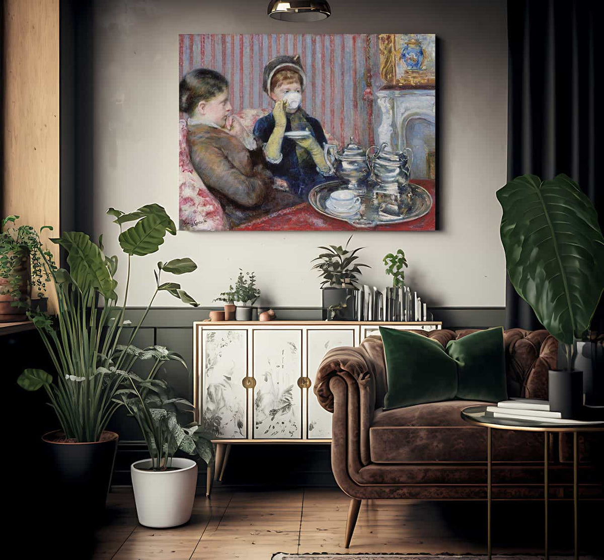 The Tea By Cassatt Mary Fine Art Print