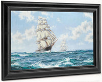The Tea Clippers   The Race Between Taeping And Ariel In 1866 Off Lands End By Lewis A Fine Art Print