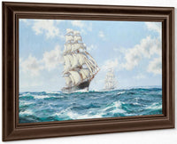 The Tea Clippers   The Race Between Taeping And Ariel In 1866 Off Lands End By Lewis A Fine Art Print